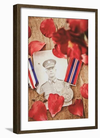 Photograph of Soldier in Uniform-Steve Allsopp-Framed Photographic Print