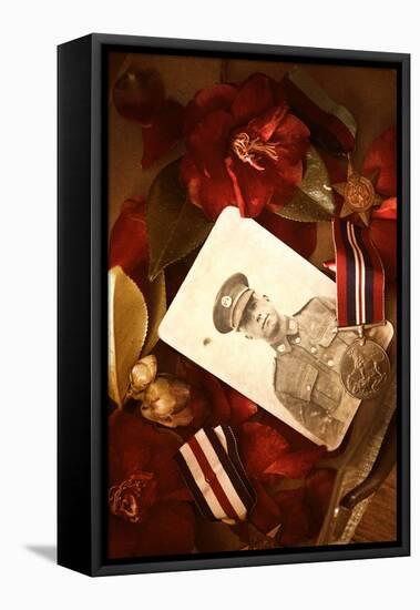 Photograph of Soldier in Uniform-Steve Allsopp-Framed Stretched Canvas