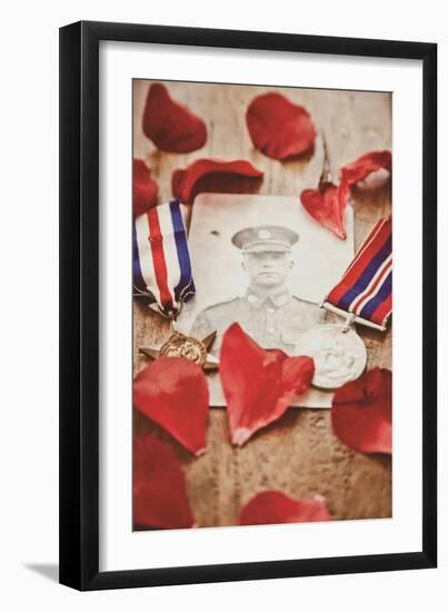 Photograph of Soldier in Uniform-Steve Allsopp-Framed Photographic Print