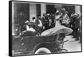 Photograph of the Archduke and Duchess Leaving the Town Hall-null-Framed Stretched Canvas