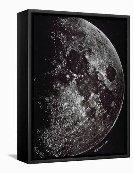 Photograph of the Moon in 1865-Lewis M. Rutherford-Framed Stretched Canvas