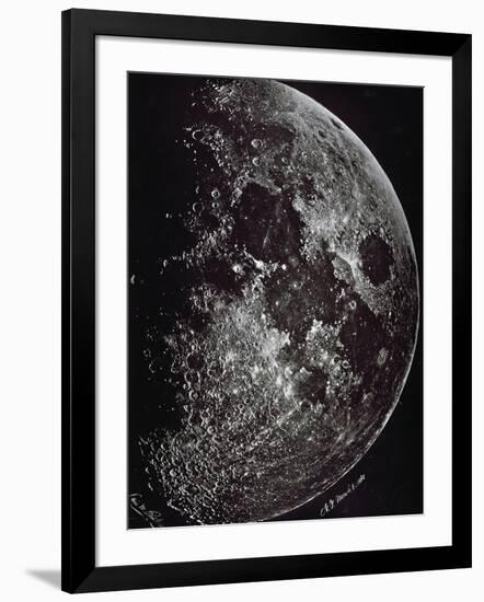 Photograph of the Moon in 1865-Lewis M. Rutherford-Framed Giclee Print