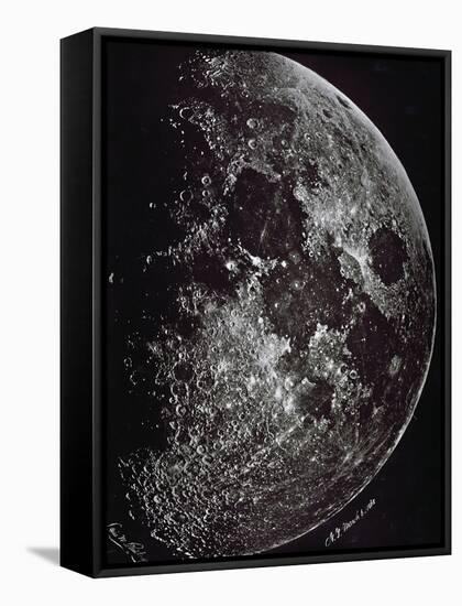 Photograph of the Moon in 1865-Lewis M. Rutherford-Framed Stretched Canvas