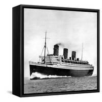 Photograph of the R.M.S. 'Queen Mary' on Sea Trials, Prior to Her Maiden Voyage, May 1936-null-Framed Stretched Canvas
