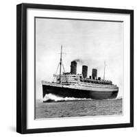 Photograph of the R.M.S. 'Queen Mary' on Sea Trials, Prior to Her Maiden Voyage, May 1936-null-Framed Photographic Print