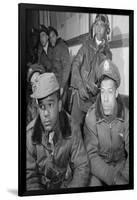 Photograph of Tuskegee Airmen Attending a Briefing in Ramitelli, Italy, March 1945-null-Framed Art Print