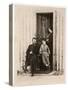 Photograph of Ulysses S. Grant, Julia and Jesse Grant at City Point, Va., 1865, Printed C.1940s-null-Stretched Canvas