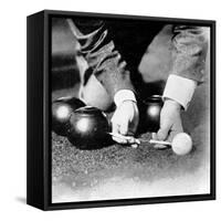 Photograph Showing the Measuring from a 'Jack' During a Game of Bowls, Britain, 1903-null-Framed Stretched Canvas