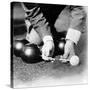 Photograph Showing the Measuring from a 'Jack' During a Game of Bowls, Britain, 1903-null-Stretched Canvas