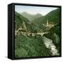 Photograph Taken from the Former Road to Moutiers, Brides-Les-Bains (Savoy, France)-Leon, Levy et Fils-Framed Stretched Canvas