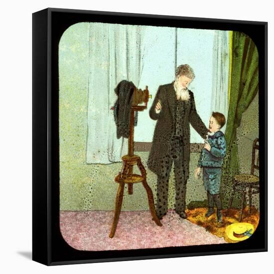 Photographer and Child, C19th Century-null-Framed Stretched Canvas