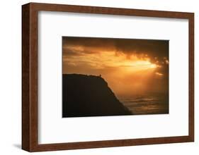 Photographer and Sunset Storm - Bodega Head California Coast-` James-Framed Photographic Print
