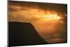 Photographer and Sunset Storm - Bodega Head California Coast-` James-Mounted Photographic Print