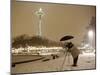 Photographer Anthony Evora Uses an Umbrella to Keep Falling Snow Off of His Camera, in Seattle-null-Mounted Photographic Print
