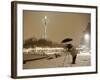 Photographer Anthony Evora Uses an Umbrella to Keep Falling Snow Off of His Camera, in Seattle-null-Framed Photographic Print