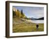 Photographer at Medicine Lake, Jasper National Park, Rocky Mountains, Alberta, Canada-Jochen Schlenker-Framed Photographic Print