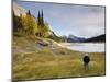 Photographer at Medicine Lake, Jasper National Park, Rocky Mountains, Alberta, Canada-Jochen Schlenker-Mounted Photographic Print