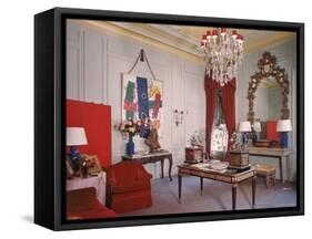 Photographer Cecil Beaton's Living Room in His Suite at the Plaza Hotel-Dmitri Kessel-Framed Stretched Canvas