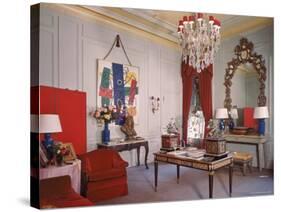 Photographer Cecil Beaton's Living Room in His Suite at the Plaza Hotel-Dmitri Kessel-Stretched Canvas