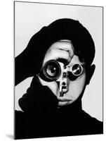 Photographer Dennis Stock Holding Camera to His Face-Andreas Feininger-Mounted Premium Photographic Print