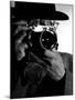 Photographer Henri Cartier-Bresson Wearing Hat and Holding Camera Up to His Face-Dmitri Kessel-Mounted Premium Photographic Print