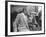 Photographer John Swope Sitting with Actress Jane Fonda During a Cocktail Party Given for Her-Allan Grant-Framed Premium Photographic Print