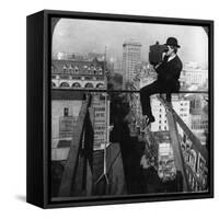Photographer with Camera, New York-null-Framed Stretched Canvas
