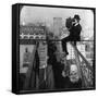 Photographer with Camera, New York-null-Framed Stretched Canvas