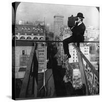 Photographer with Camera, New York-null-Stretched Canvas