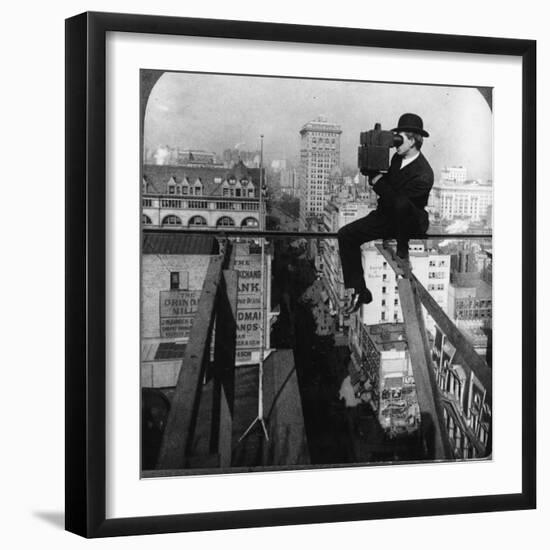 Photographer with Camera, New York-null-Framed Photographic Print