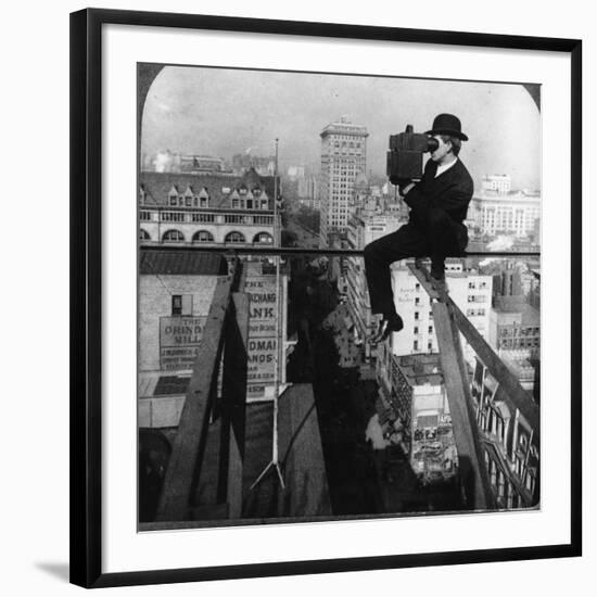 Photographer with Camera, New York-null-Framed Photographic Print