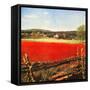 "Photographic Landscape,"August 1, 1945-R.A. Mawhinney-Framed Stretched Canvas