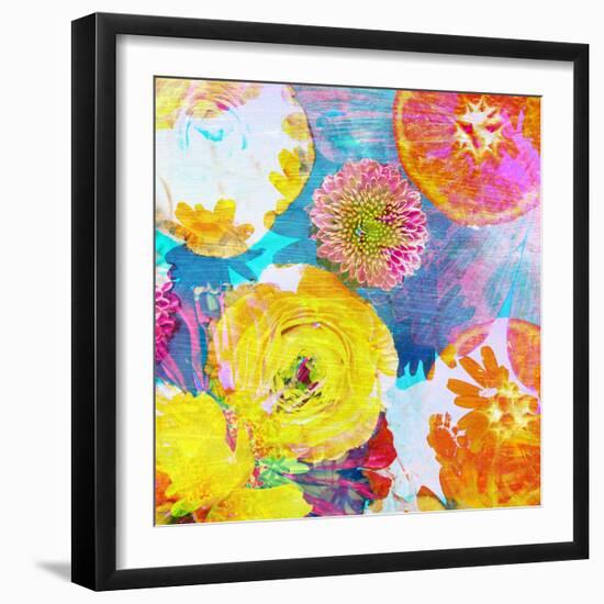 Photographic Layer Work Blossoms, Orange Fruits and Texture-Alaya Gadeh-Framed Photographic Print