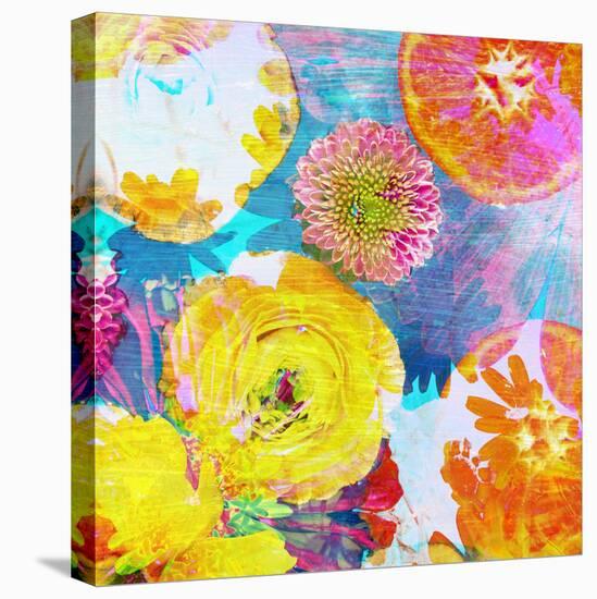 Photographic Layer Work Blossoms, Orange Fruits and Texture-Alaya Gadeh-Stretched Canvas