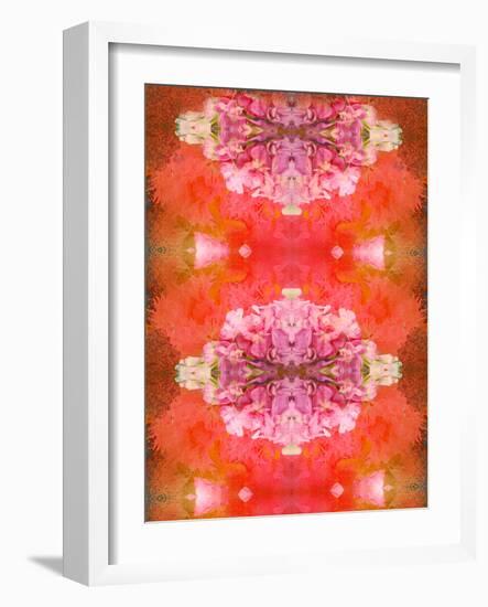 Photographic Layer Work from Flowers Symmetric Ornament-Alaya Gadeh-Framed Photographic Print