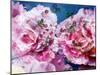 Photographic Layer Work from Pink Blossoms in Waterand Red Roses-Alaya Gadeh-Mounted Photographic Print