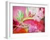 Photographic Layer Work from Poenies and Other Flowers in Delicate Frosted Water-Alaya Gadeh-Framed Photographic Print