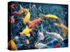 Photographic Layer Work from Swimming Fishes and Leafes-Alaya Gadeh-Stretched Canvas