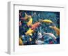 Photographic Layer Work from Swimming Fishes and Leafes-Alaya Gadeh-Framed Photographic Print