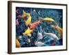 Photographic Layer Work from Swimming Fishes and Leafes-Alaya Gadeh-Framed Photographic Print