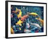 Photographic Layer Work from Swimming Fishes and Leafes-Alaya Gadeh-Framed Photographic Print