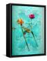 Photographic Layer Work of Two Flowers and Ornament from Flowers-Alaya Gadeh-Framed Stretched Canvas