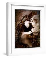 Photographic Layer Work with Ornaments from Flowers-Alaya Gadeh-Framed Photographic Print