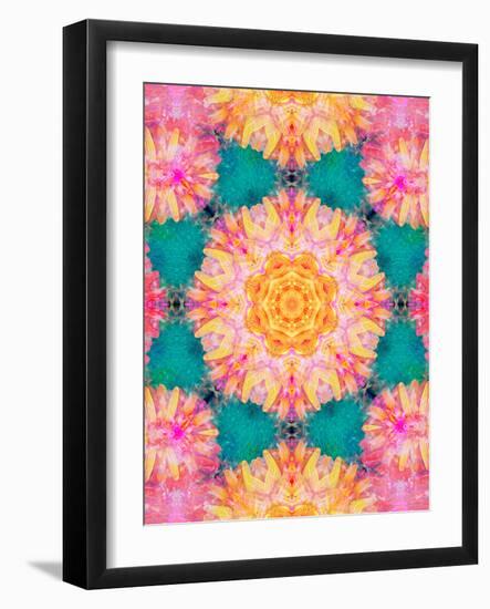 Photographic Mandala Ornament from Flowers-Alaya Gadeh-Framed Photographic Print