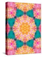 Photographic Mandala Ornament from Flowers-Alaya Gadeh-Stretched Canvas