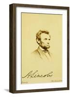 Photographic Portrait of Abraham Lincoln, 1864-Mathew Brady-Framed Giclee Print