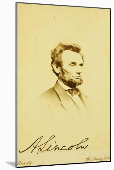 Photographic Portrait of Abraham Lincoln, 1864-Mathew Brady-Mounted Giclee Print