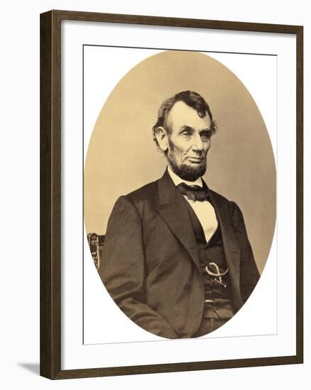 Photographic Portrait of Lincoln-null-Framed Art Print