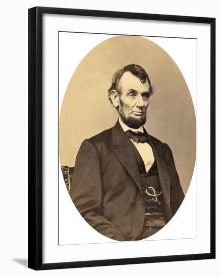 Photographic Portrait of Lincoln-null-Framed Art Print