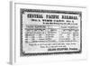 Photographic Print of the Central Pacific Railroad Company's Original Timetable for 6th June 1864-null-Framed Giclee Print